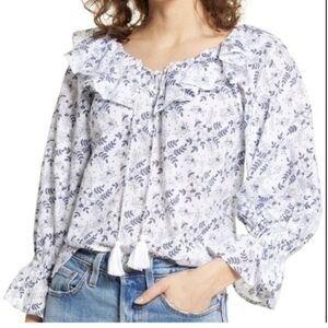 Cleobella Tassel Floral Blouse